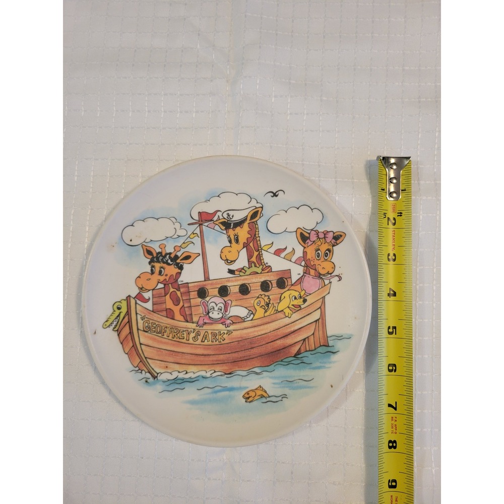 Vintage Toys R Us Geoffrey's Ark Melmac Plate Boonton Molding Co 8202-8 Giraffe - Picture 2 of 3